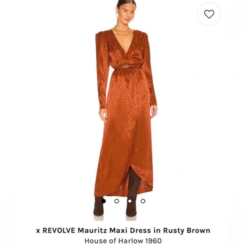 House of Harlow Golden Amber Wrap Maxi Dress 1960 x REVOLVE SZ: L